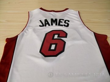 Camiseta James #6 Miami Heat Blanco